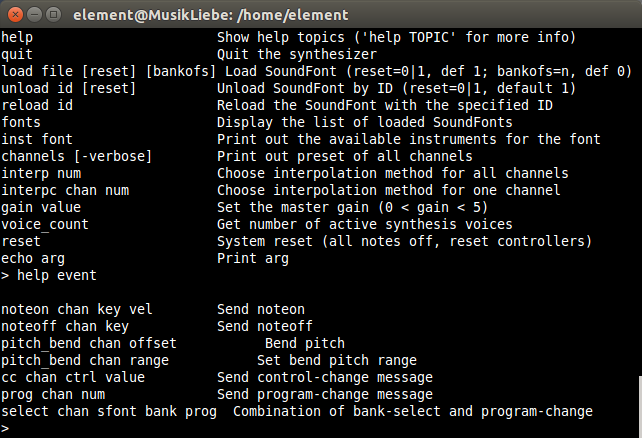 FluidSynth Shell